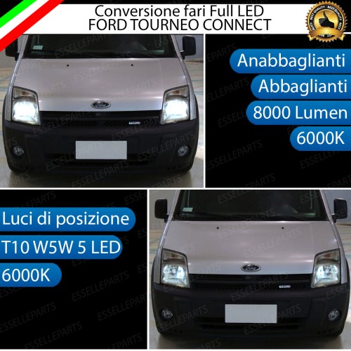 Conversione Fari Full LED 8000 Lumen 6000K FORD TOURNEO CONNECT MK1