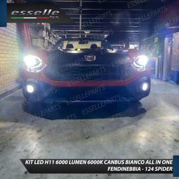 Kit Full LED H11 6000 LUMEN Canbus 6000K Bianco Fendinebbia Abarth 124 spider Kit Full LED H11 6000 LUMEN Canbus 6000K Bianco Fendinebbia Abarth 124 spider