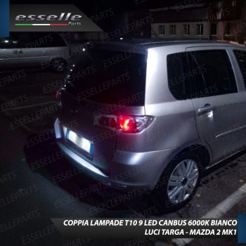 Luci Targa 9 LED Canbus 6000K per Mazda 2 I