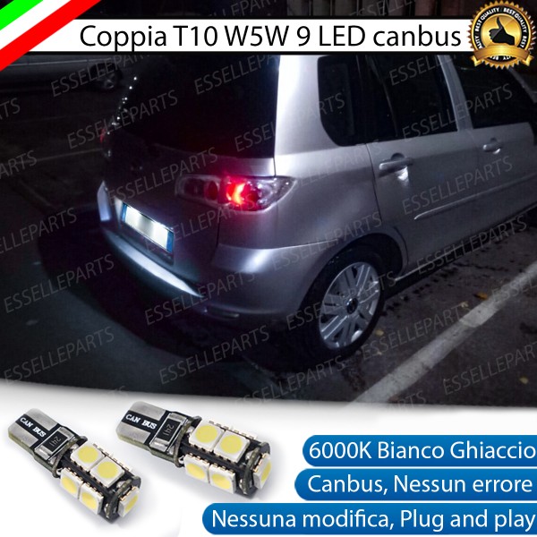 Luci Targa 9 LED Canbus 6000K per Mazda 2 I