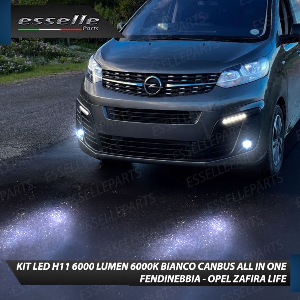 Kit Full LED H11 6000 LUMEN Canbus 6000K Bianco Fendinebbia OPEL ZAFIRA LIFE