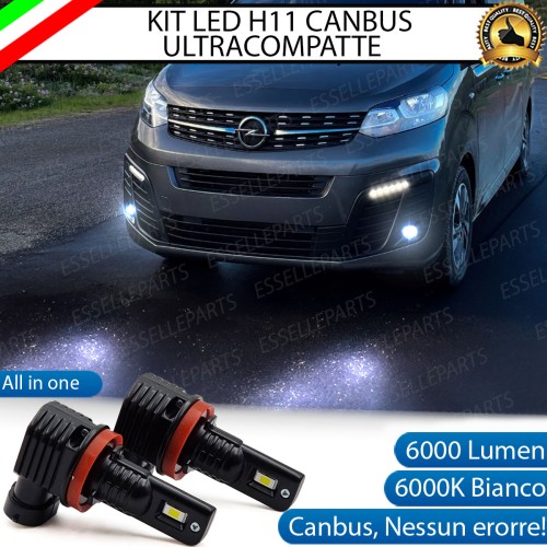 Kit Full LED H11 6000 LUMEN Canbus 6000K Bianco Fendinebbia OPEL ZAFIRA LIFE
