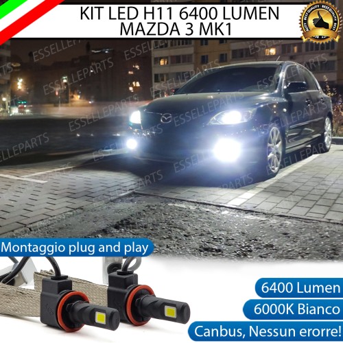 Kit Full LED H11 Fendinebbia 6400 LUMEN Mazda 3 MK1