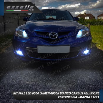 Kit Full LED H11 6000 LUMEN Canbus 6000K Bianco Fendinebbia Mazda 3 MK1