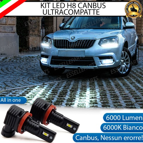 Kit Full LED H8 6000 LUMEN Canbus 6000K Fendinebbia SKODA YETI RESTYLING