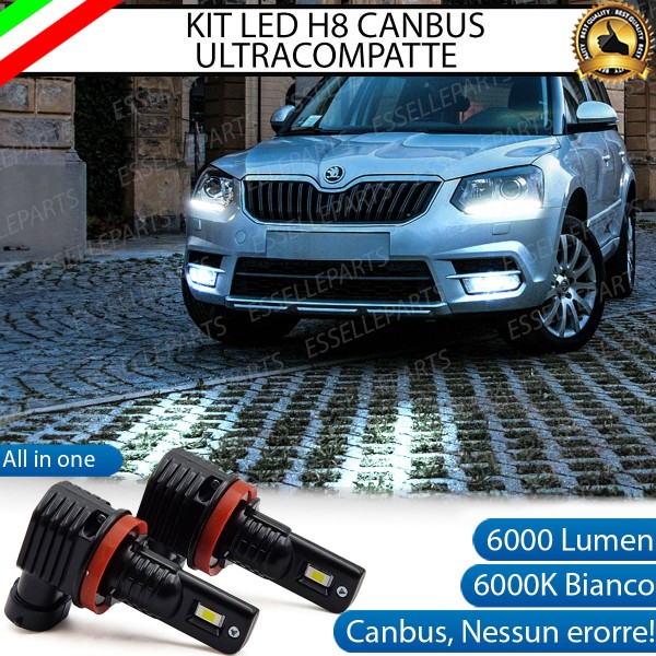 Kit Full LED H8 6000 LUMEN Canbus 6000K Fendinebbia SKODA YETI RESTYLING