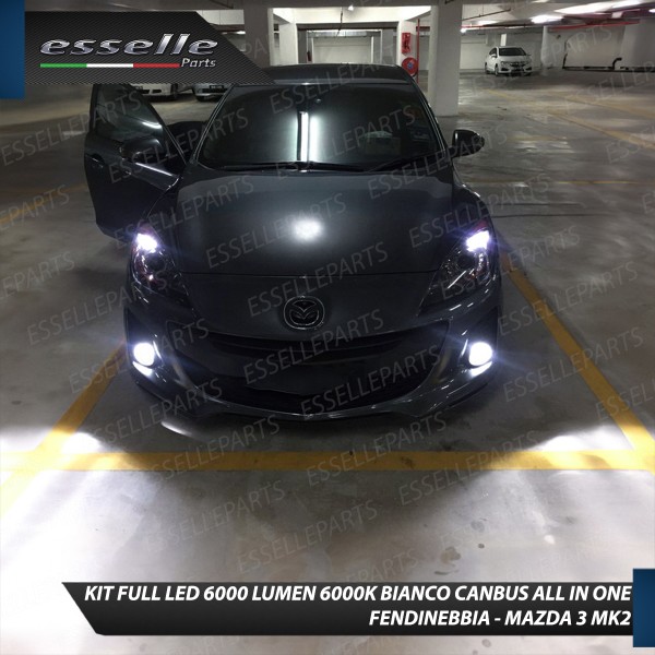 Kit Full LED H11 6000 LUMEN Canbus 6000K Bianco Fendinebbia Mazda 3 MK2