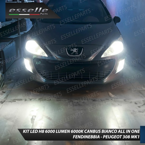 Kit Full LED H8 6000 LUMEN Canbus 6000K Fendinebbia Peugeot 308 MK1