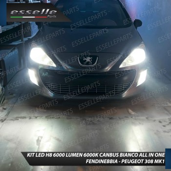 Kit Full LED H8 6000 LUMEN Canbus 6000K Fendinebbia Peugeot 308 MK1 Kit Full LED H8 6000 LUMEN Canbus 6000K Fendinebbia Peugeot 308 MK1