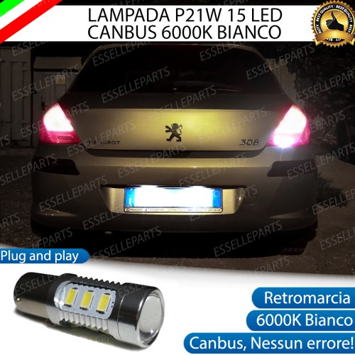 Luce Retromarcia 15 LED Peugeot 308 308 CC CON LENTE FRONTALE