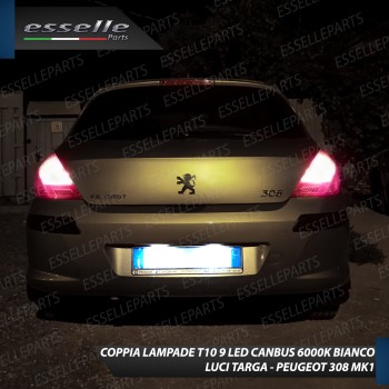 Luci targa 9 LED Canbus PEUGEOT 308 Luci targa 9 LED Canbus PEUGEOT 308