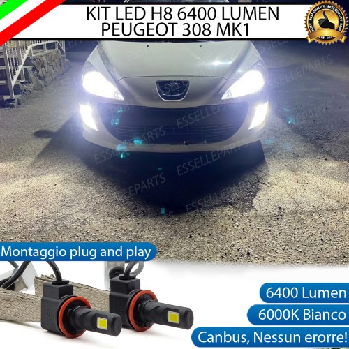 Kit Full LED H8 Fendinebbia 6400 LUMEN Peugeot 308 MK1