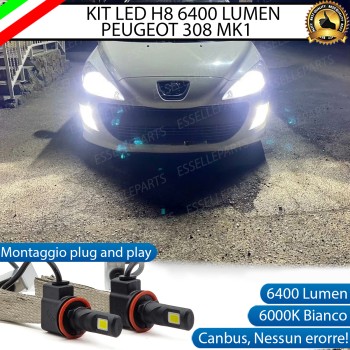 Kit Full LED H8 Fendinebbia 6400 LUMEN Peugeot 308 MK1 Kit Full LED H8 Fendinebbia 6400 LUMEN Peugeot 308 MK1