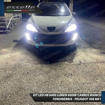 Kit Full LED H8 Fendinebbia 6400 LUMEN Peugeot 308 MK1 Kit Full LED H8 Fendinebbia 6400 LUMEN Peugeot 308 MK1