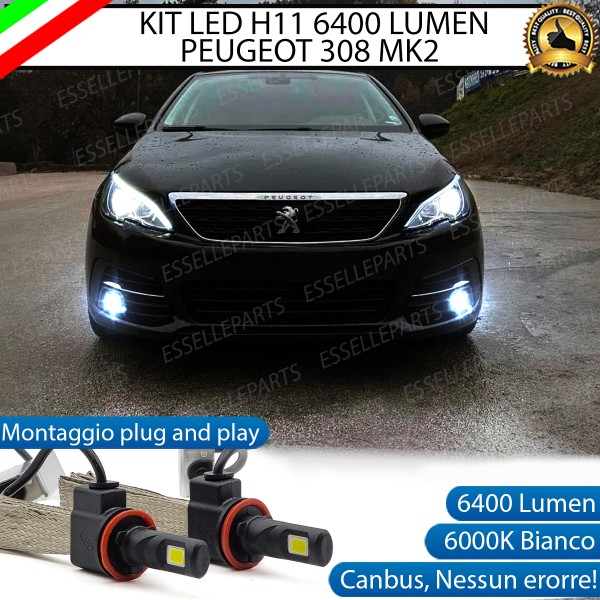 Kit Full LED Fendinebbia H11 6400 LUMEN Peugeot 308 Mk2