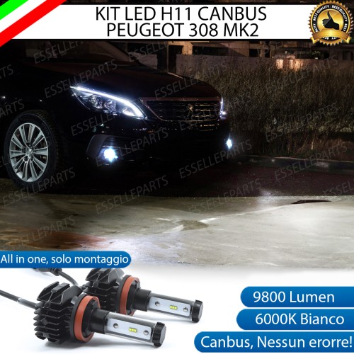 Kit Full LED H11 9800 LUMEN Fendinebbia per Peugeot 308 Mk2