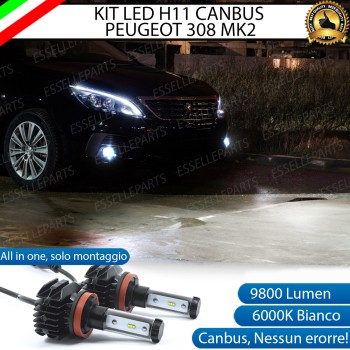 Kit Full LED H11 9800 LUMEN Fendinebbia per Peugeot 308 Mk2