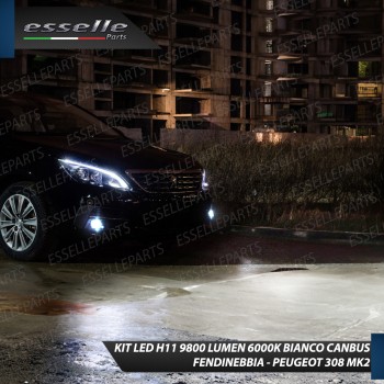 Kit Full LED H11 9800 LUMEN Fendinebbia per Peugeot 308 Mk2