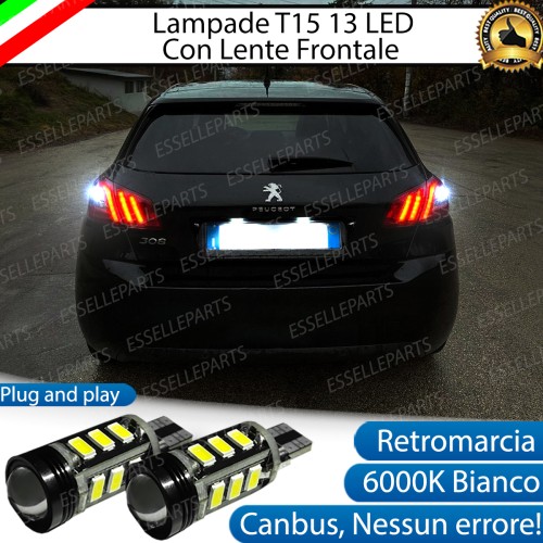 Luci Retromarcia Led Canbus PEUGEOT 308 II Luce Bianca No Error