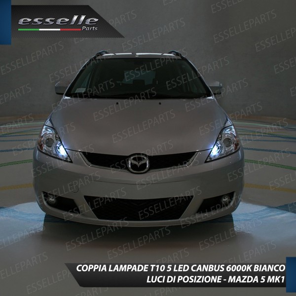 Luci posizione T10 W5W 5 LED Canbus Mazda 5 I