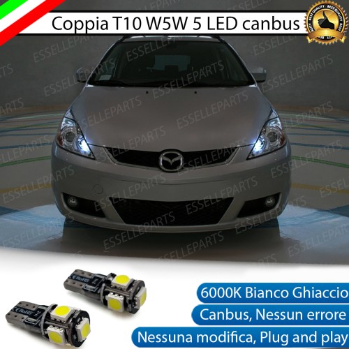 Luci posizione T10 W5W 5 LED Canbus Mazda 5 I