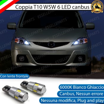 Luci posizione T10 W5W 6 LED Canbus Mazda 5 I
