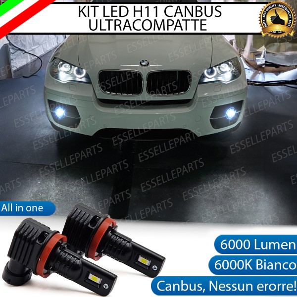 Kit Full LED H11 6000 LUMEN Canbus 6000K Bianco Fendinebbia BMW X6 E71 E72