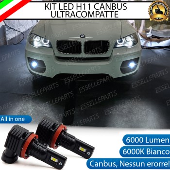 Kit Full LED H11 6000 LUMEN Canbus 6000K Bianco Fendinebbia BMW X6 E71 E72