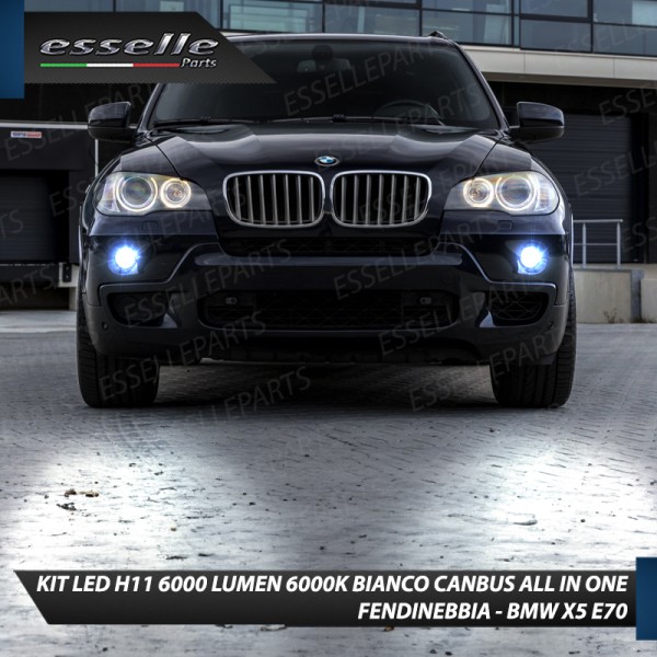 Kit Full LED H11 6000 LUMEN Canbus 6000K Bianco Fendinebbia BMW X5 E70