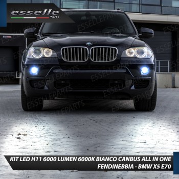 Kit Full LED H11 6000 LUMEN Canbus 6000K Bianco Fendinebbia BMW X5 E70