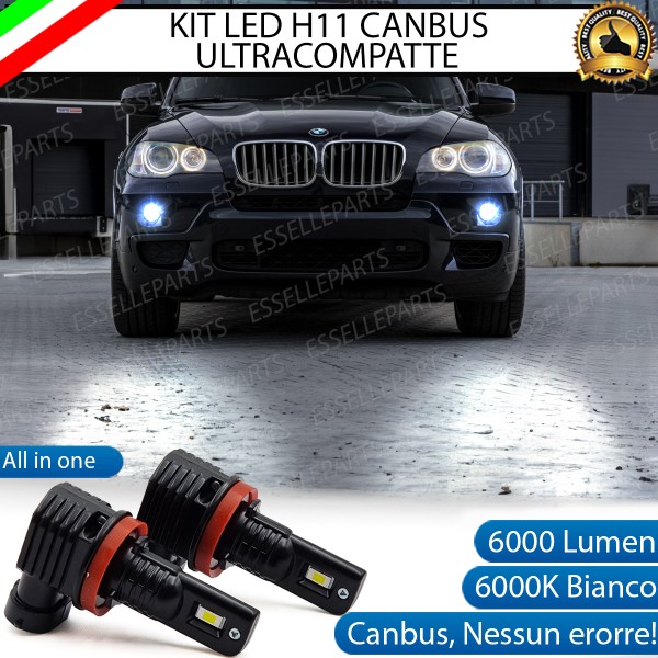 Kit Full LED H11 6000 LUMEN Canbus 6000K Bianco Fendinebbia BMW X5 E70