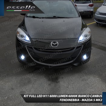 Kit Full LED H11 6000 LUMEN Canbus 6000K Bianco Fendinebbia Mazda 5 Mk2