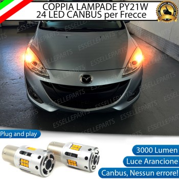 Coppia Frecce Anteriori PY21W 24 LED Canbus 3.0 per Mazda 5 Mk2