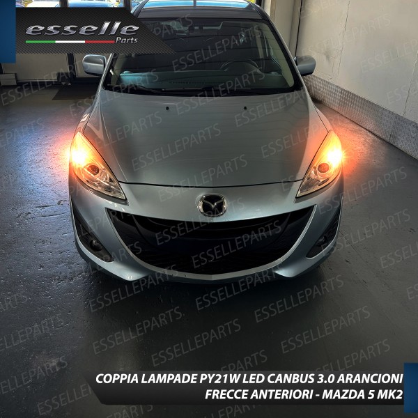 Coppia Frecce Anteriori PY21W 24 LED Canbus 3.0 per Mazda 5 Mk2