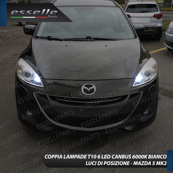 Luci posizione T10 W5W 6 LED Canbus Mazda 5 Mk2