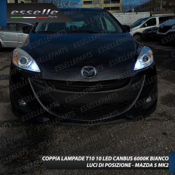 Luci posizione T10 W5W 10 LED Canbus Mazda 5 Mk2