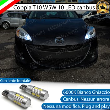 Luci posizione T10 W5W 10 LED Canbus Mazda 5 Mk2