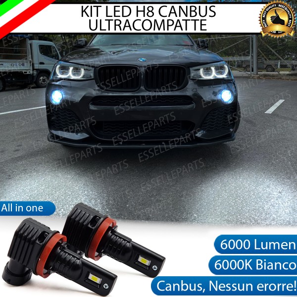 Kit Full LED H8 6000 LUMEN Canbus 6000K Fendinebbia per BMW X4 F26