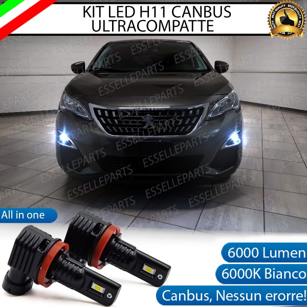 Kit Full LED H11 6000 LUMEN Canbus 6000K Bianco Fendinebbia Peugeot 5008 Mk2