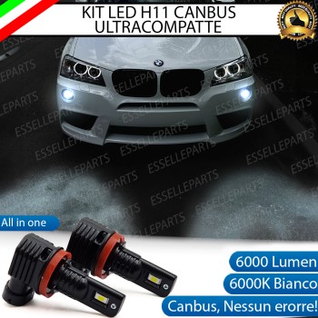 Kit Full LED H11 6000 LUMEN Canbus 6000K Bianco Fendinebbia BMW X3 F25