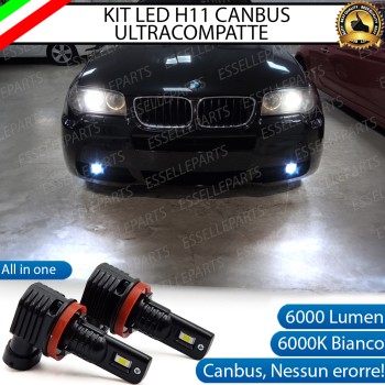 Kit Full LED H11 6000 LUMEN Canbus 6000K Bianco Fendinebbia BMW X3 E83