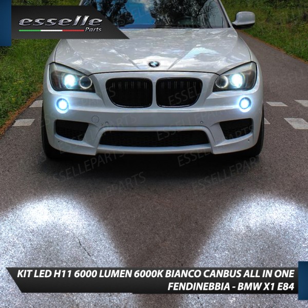 Kit Full LED H11 Slim Per Bmw X1 E84 Fendinebbia 6000 Lumen 6000K Bianco Canbus