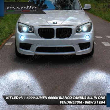 Kit Full LED H11 Slim Per Bmw X1 E84 Fendinebbia 6000 Lumen 6000K Bianco Canbus