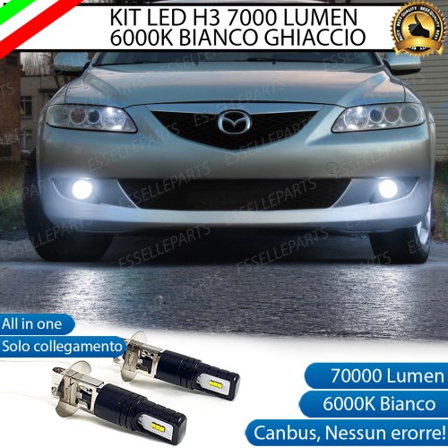 Kit Full LED H3 7000 Lumen Fendinebbia Mazda 6 I