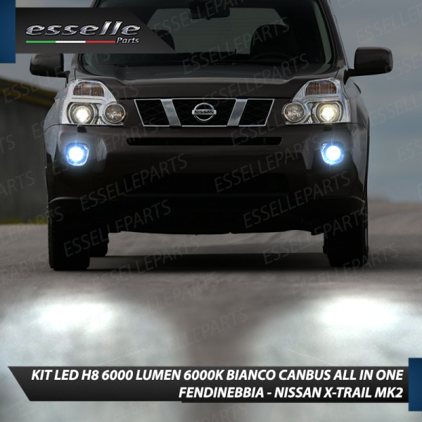 Kit Full LED H8 6000 LUMEN Canbus 6000K Fendinebbia NISSAN X-TRAIL MK2