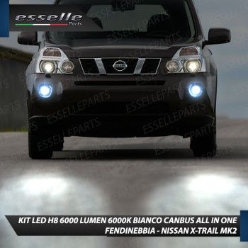 Kit Full LED H8 6000 LUMEN Canbus 6000K Fendinebbia NISSAN X-TRAIL MK2