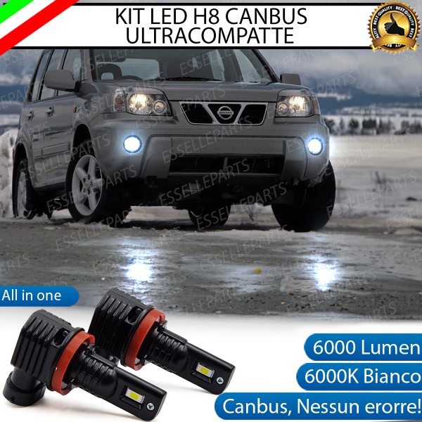 Kit Full LED H8 6000 LUMEN Canbus 6000K Fendinebbia NISSAN X-TRAIL MK1