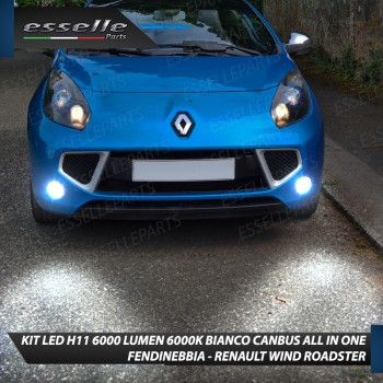 Kit Full LED H11 6000 LUMEN Canbus 6000K Bianco Fendinebbia RENAULT WIND ROADSTER