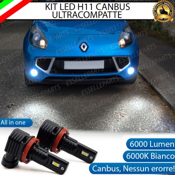 Kit Full LED H11 6000 LUMEN Canbus 6000K Bianco Fendinebbia RENAULT WIND ROADSTER