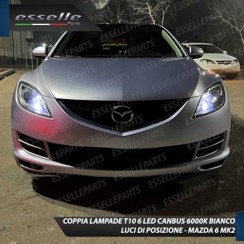 Coppia Lampade T10 W5W LED canbus con lente frontale per luci di posizione per Mazda 6 MK2